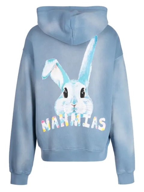 Nahmias Bunny-print cotton hoodie