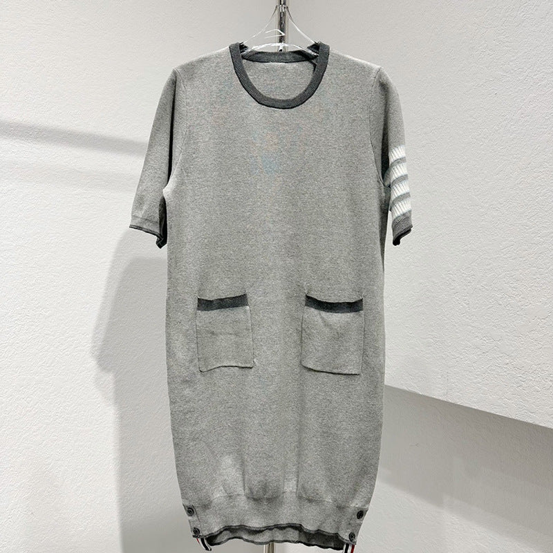 Women's 4-Bar Pocket Mini Dress | Thom Browne