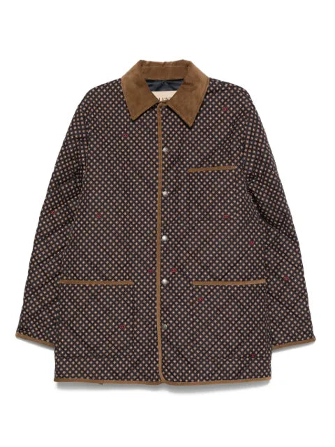 Valentino Garavani corduroy-collar overshirt