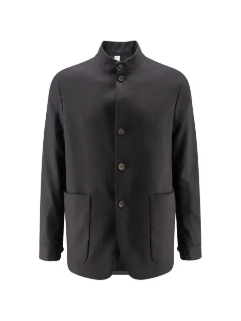 Hevo mandarin-collar button-up jacket