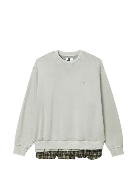 izzue layered distressed-effect sweater