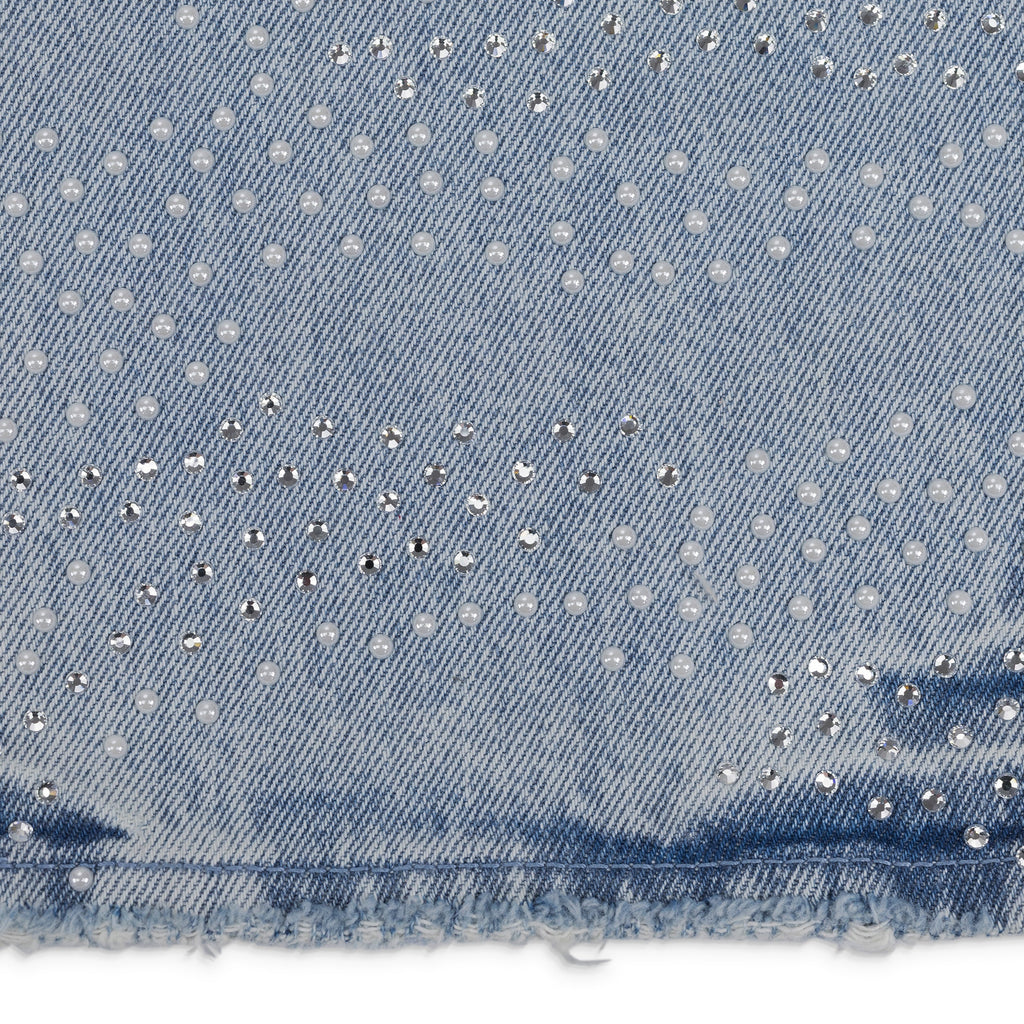 Light Indigo Sandstone Camo Hotfix Straight Jeans