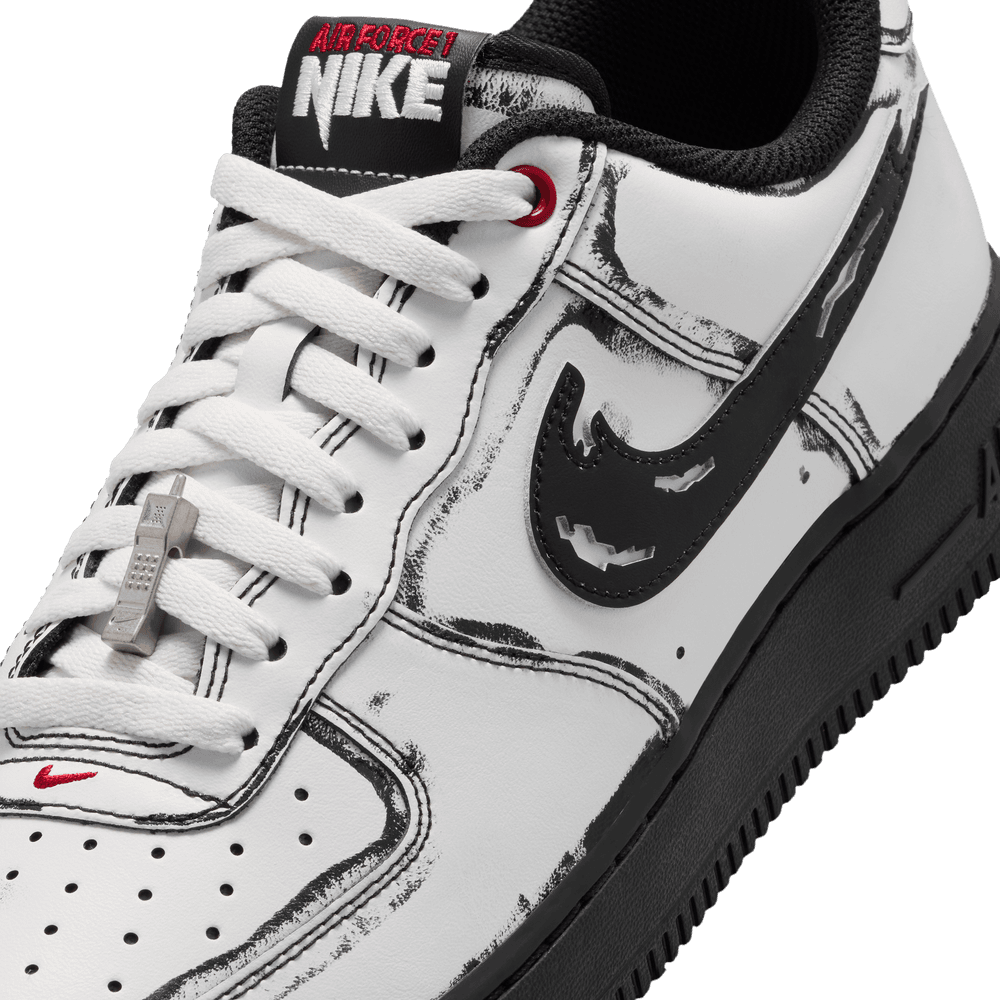 Nike Air Force 1 'Summit White/Metallic Silver-Black'
