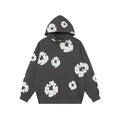 Denim Tears Cotton Wreath Graphic Hoodie - Charcoal Grey / Relaxed Streetwear Fit
