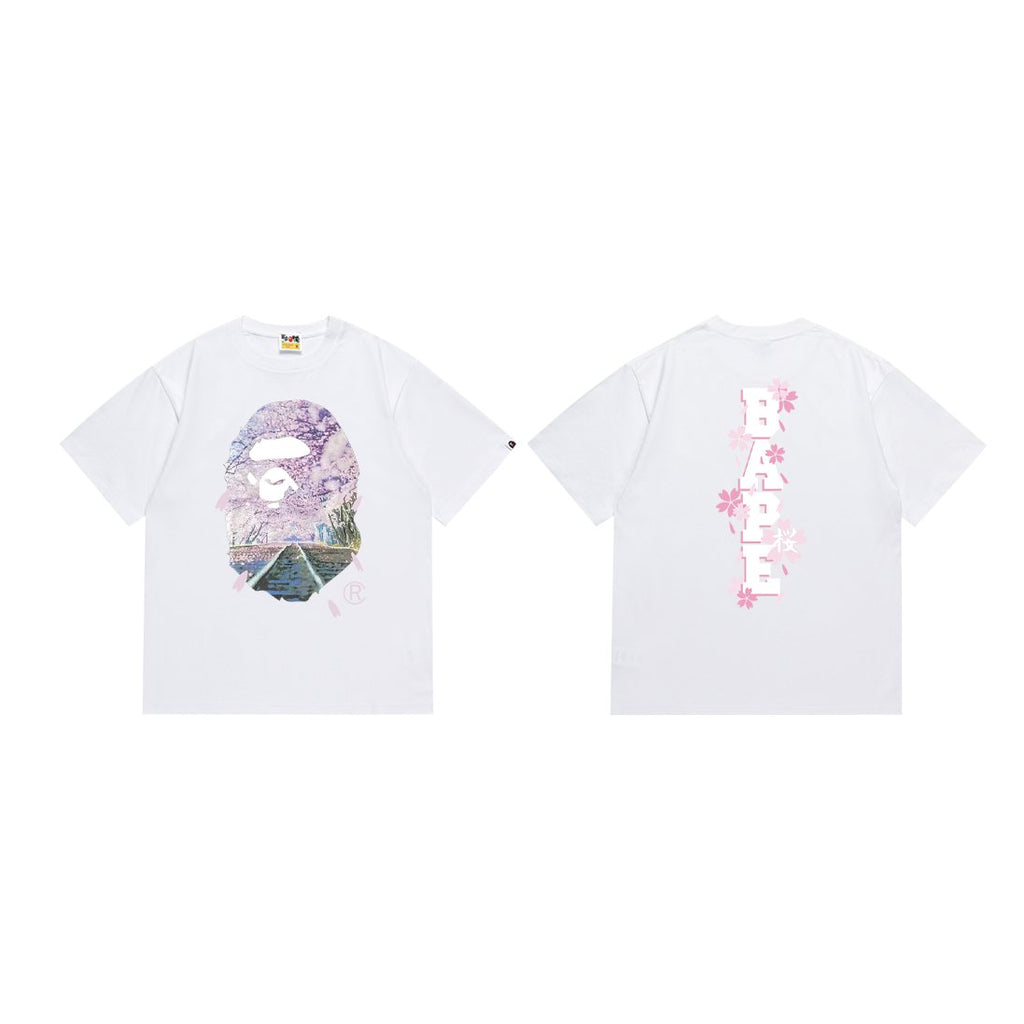 BAPE Ape Head Cherry Blossom Graphic T-Shirt