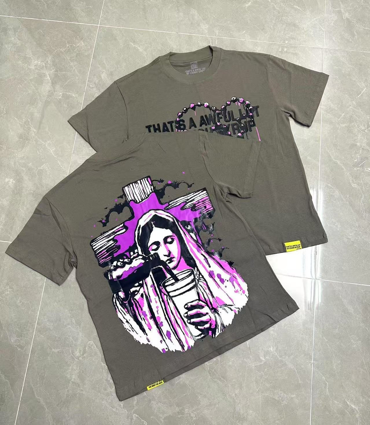 THAT'S A AWFUL LOT OF COUGH SYRUP Front & Back Graphic T-Shirt