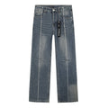 Purple Brand PU811 Washed Blue Distressed Straight-Leg Jeans