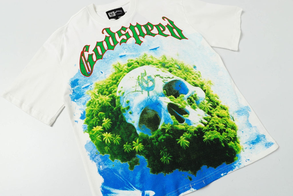 Godspeed Out of Money Skull Graphic T-Shirt