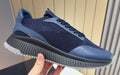 BOSS Navy Blue Knit Running Shoes
