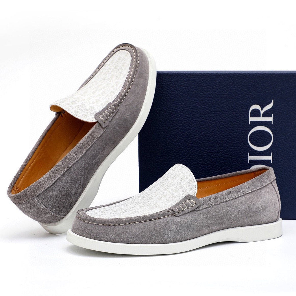 Dior Patterned Vamp Slip-On Shoes
