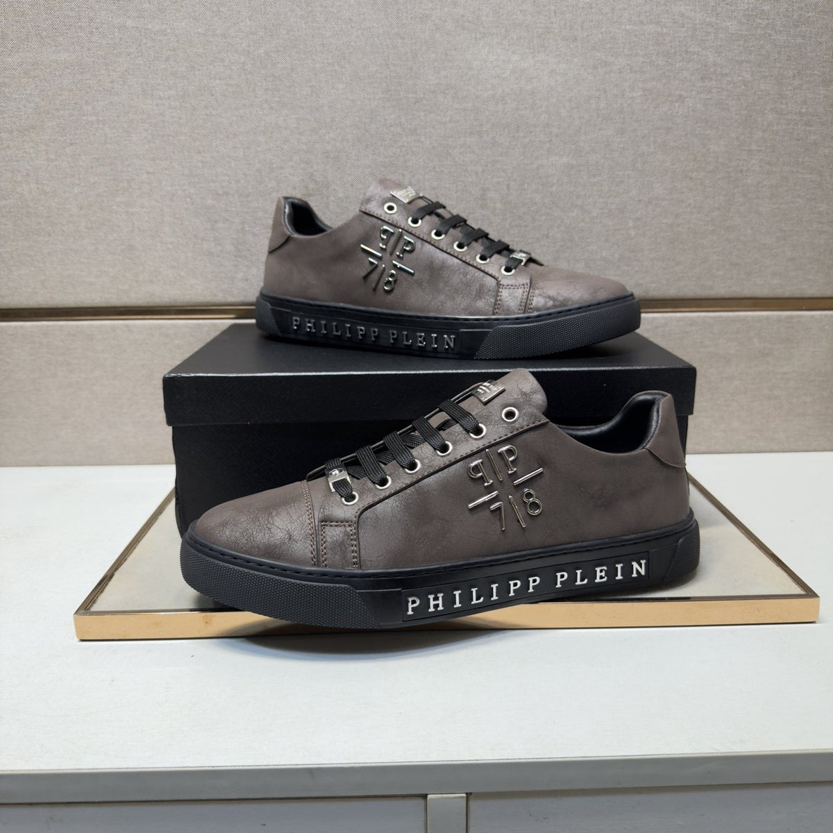 Philipp Plein Men's Logo Low-Top Sneakers