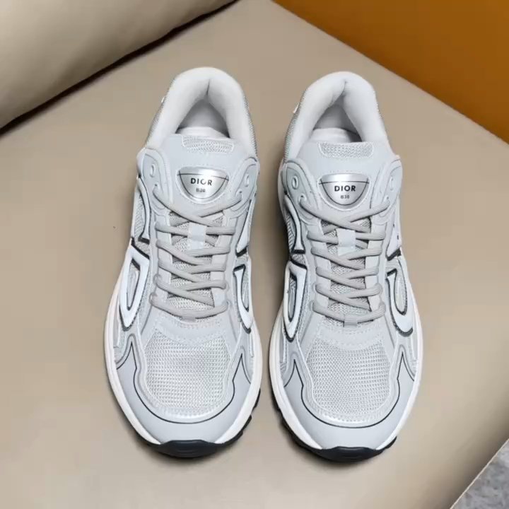 Dior White and Light Gray Sneakers