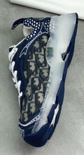 Dior Navy Patterned Low-Top Sneakers