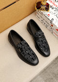 Dolce & Gabbana Text Panel Slip-On Loafers