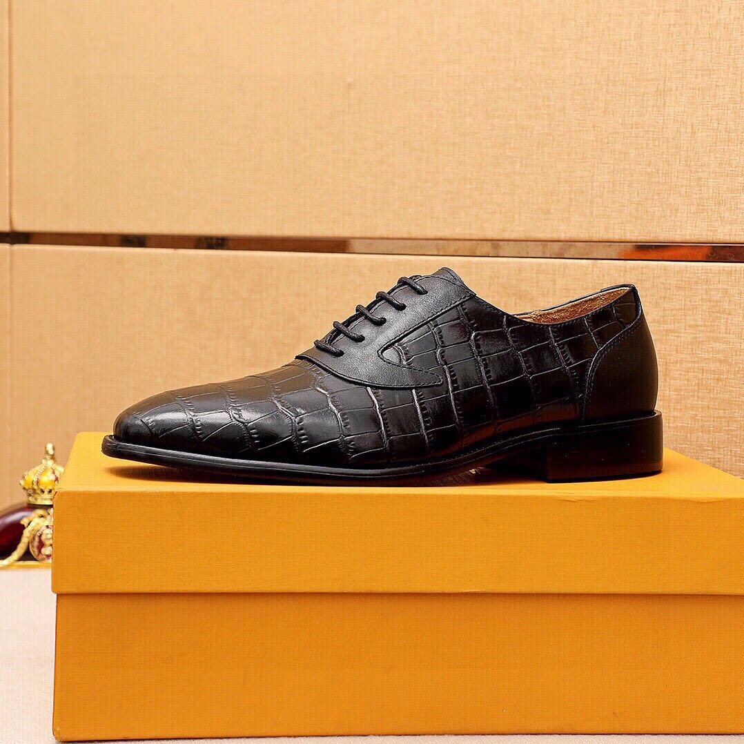 Louis Vuitton Embossed Lace-Up Dress Shoes
